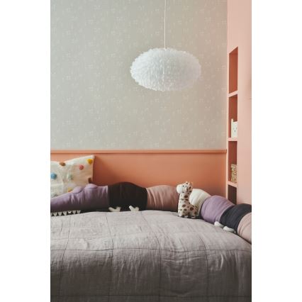 Nordlux - Lampskärm för ljuskrona VILLO E27 diameter 30 cm vit