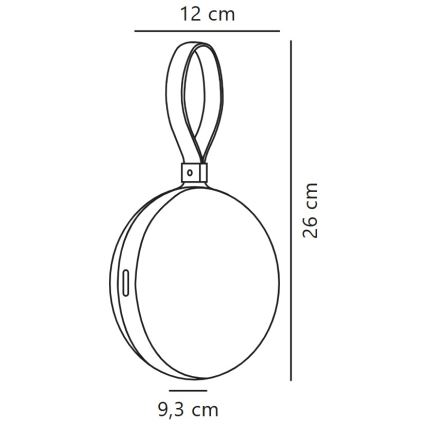 Nordlux - LED bärbar uppladdningsbar lampa LED/1W/3,7V IP54 gul