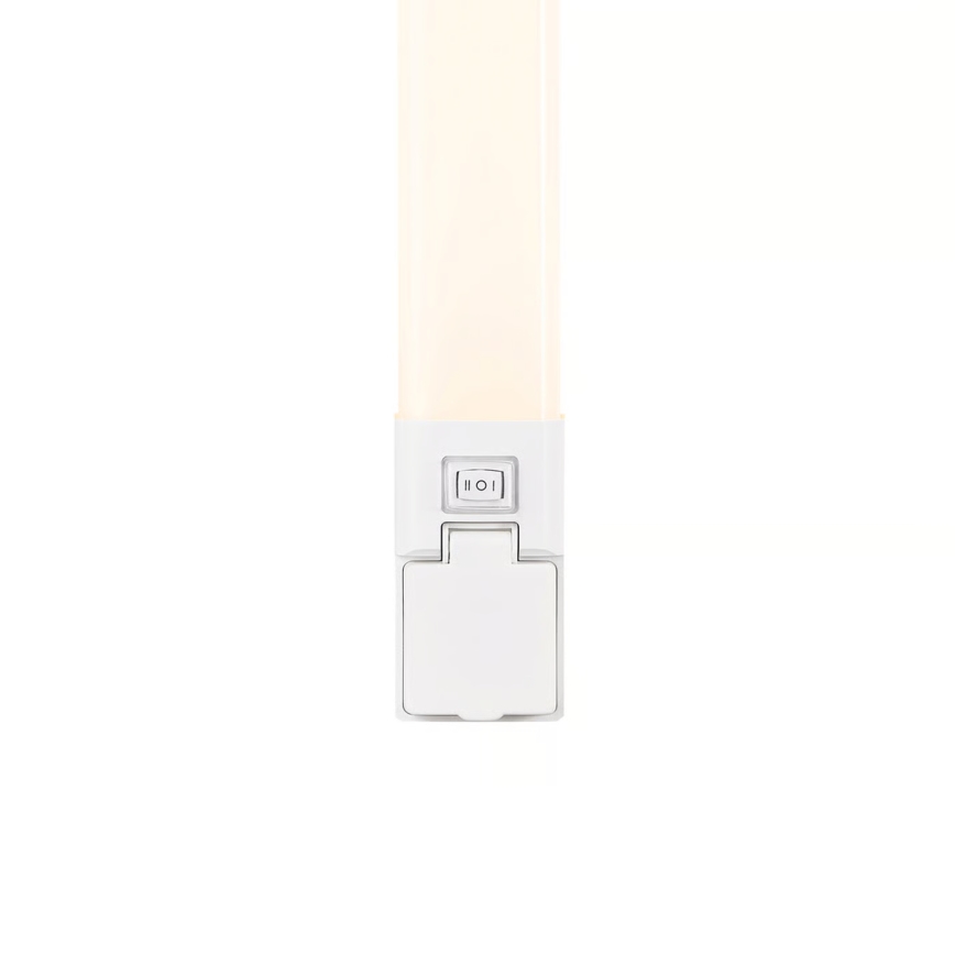 Nordlux - SJAVER LED dimmbar spegelbelysning för badrum med uttag LED/15W/230V IP44 60 cm vit
