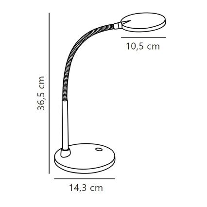 Nordlux - LED bordslampa DOVE LED/4,5W/230V