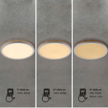 Nordlux - Dimbar LED-taklampa för badrum OJA LED/14,5W/230V 3000/4000K IP54 Ø 30 cm