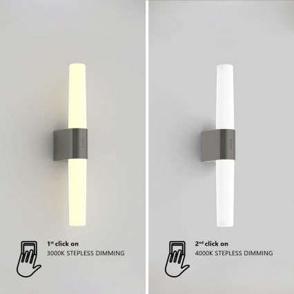 Nordlux - LED dimbar badrumsspegelbelysning HELVA LED/9,5W/230V IP44 3000/4000K CRI 90 matt krom