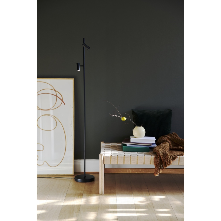 Nordlux - LED Ljusreglerad beröring golvlampa OMARI 2xLED/3,2W/230V svart