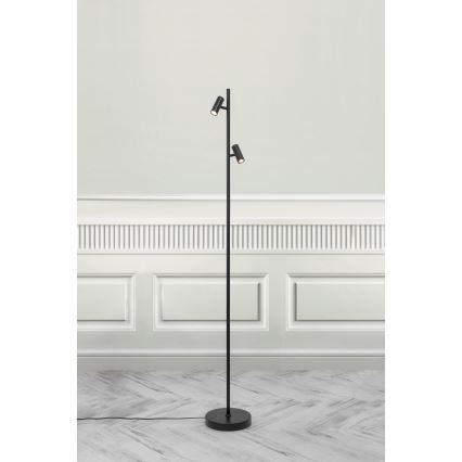 Nordlux - LED Ljusreglerad beröring golvlampa OMARI 2xLED/3,2W/230V svart