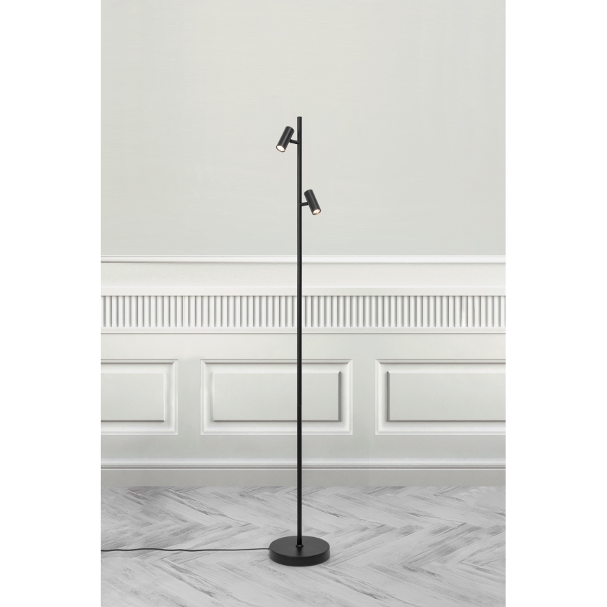 Nordlux - LED Ljusreglerad beröring golvlampa OMARI 2xLED/3,2W/230V svart