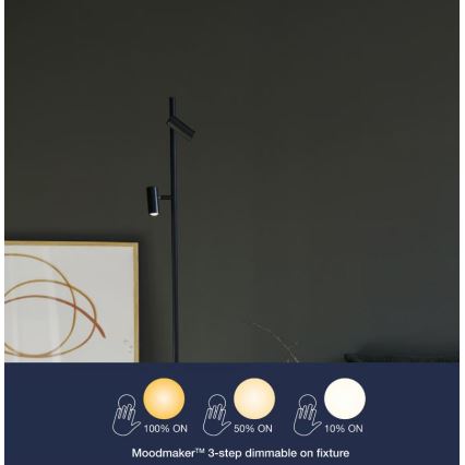 Nordlux - LED Ljusreglerad beröring golvlampa OMARI 2xLED/3,2W/230V svart