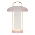 Nordlux - LED dimbar, uppladdningsbar, beröringsstyrd bordslampa MIRANO LED/3W/3,7V rosa