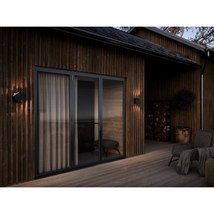 Nordlux - LED dimbar utomhusväggarmatur TURN LED/13,8W/230V IP54 svart