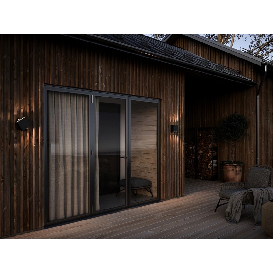 Nordlux - LED dimbar utomhusväggarmatur TURN LED/13,8W/230V IP54 svart