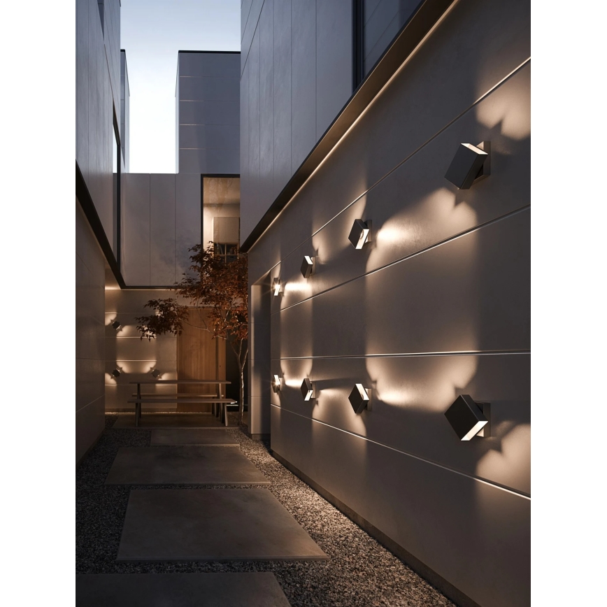 Nordlux - LED dimbar utomhusväggarmatur TURN LED/13,8W/230V IP54 svart