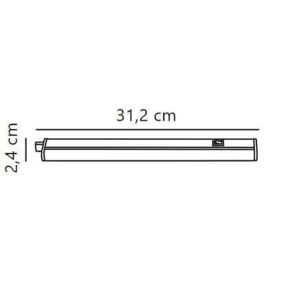 Nordlux - LED lampa för undersidan av köksskåp LATONA LED/4W/230V 3000/4000K  31,2 cm