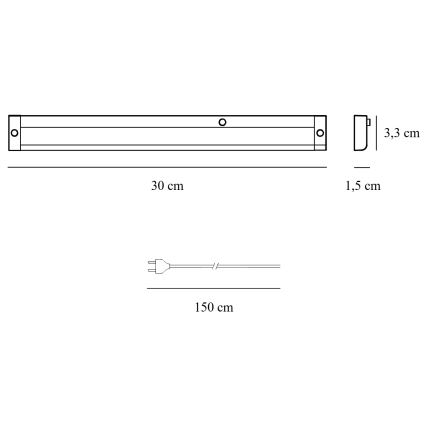 Nordlux - LED lampa för undersidan av köksskåp PRESTON LED/4W/230V 3000/4000K 30 cm