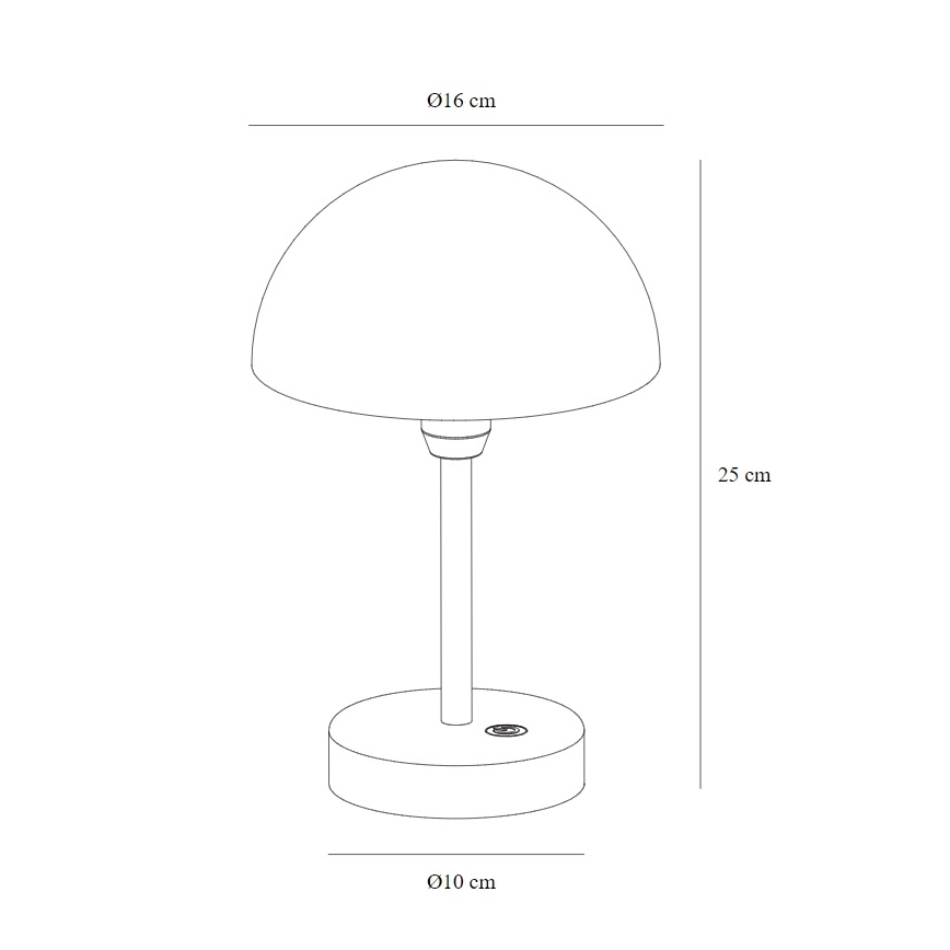 Nordlux - LED Ljusreglerad rechargeable utomhus bordslampa ELLEN LED/2,8W/3,7V IP44 beige