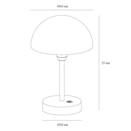 Nordlux - LED Ljusreglerad rechargeable utomhus bordslampa ELLEN LED/2,8W/3,7V IP44 vit