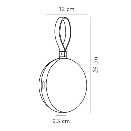 Nordlux - LED Ljusreglerad utomhus bärbar belysning BRING TO-GO LED/1W/3,7V IP54 1500 mAh svart