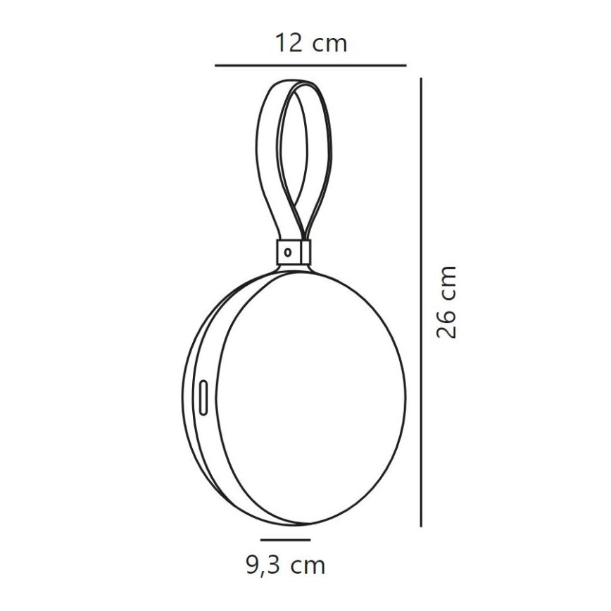 Nordlux - LED Ljusreglerad utomhus bärbar belysning BRING TO-GO LED/1W/3,7V IP54 1500 mAh svart
