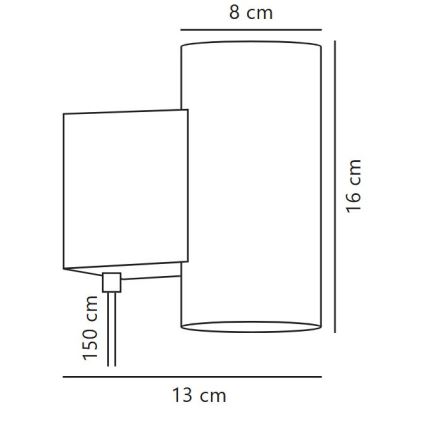 Nordlux - LED ljusreglerad vägglampa MONA LED/10W/230V CRI 90