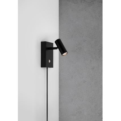 Nordlux - LED ljusreglerad väggspotlight OMARI LED/3,2W/230V svart