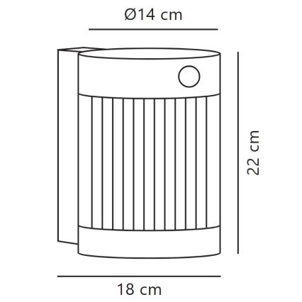 Nordlux - LED solcell väggbelysning med sensor COUPAR LED/3,2W/5V 3000K IP44