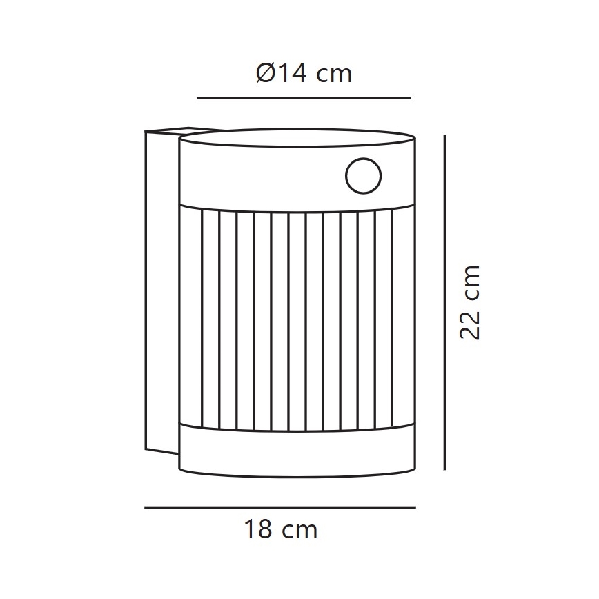 Nordlux - LED solcell väggbelysning med sensor COUPAR LED/3,2W/5V 3000K IP44