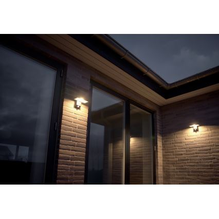 Nordlux - LED solcell väggbelysning med sensor RICA LED/5W/3,7V IP44 vinklat