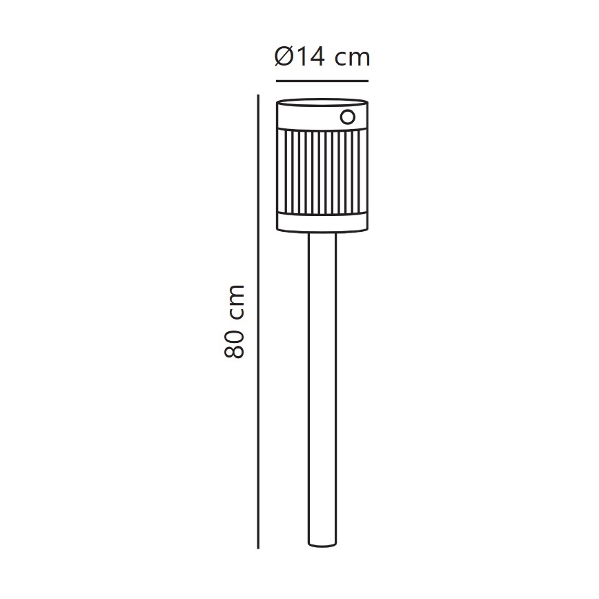 Nordlux - LED solcellslampa COUPAR LED/3,2W/5V 3000K IP44 svart