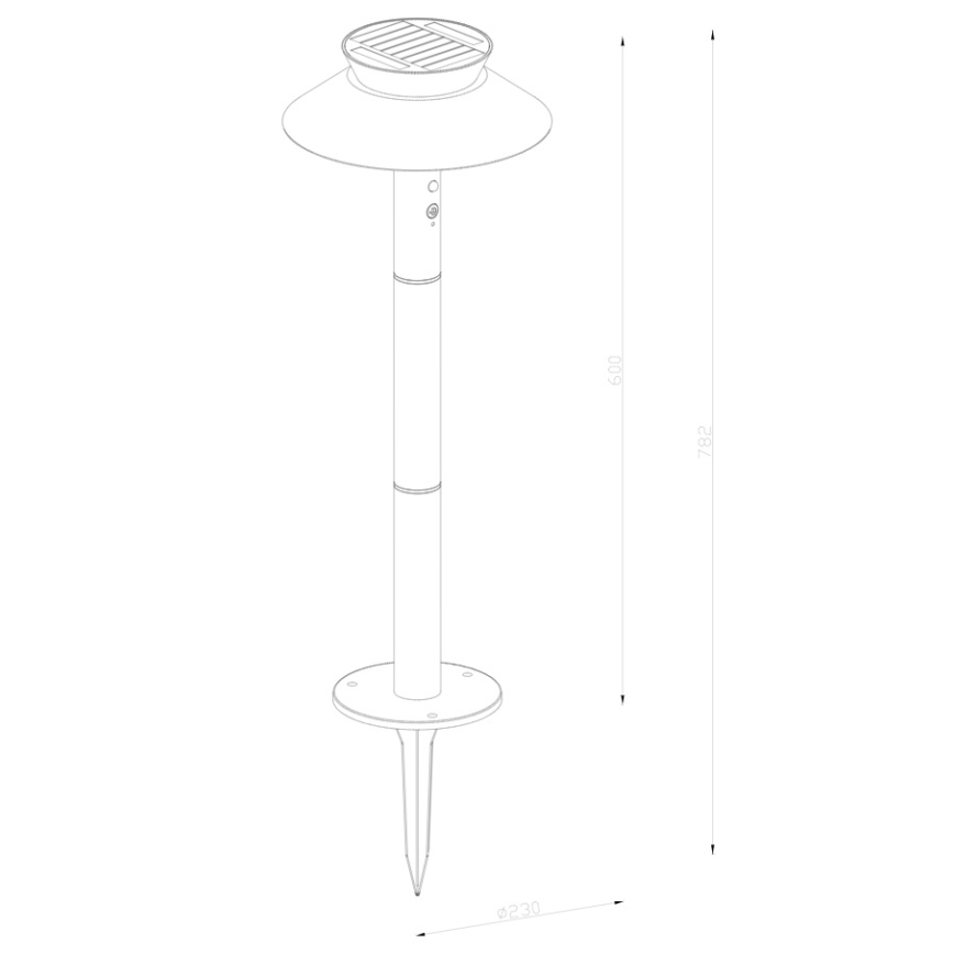 Nordlux - LED solcellslampa med sensor JUSTINA LED/5W/3,7V IP44 1800 mAh