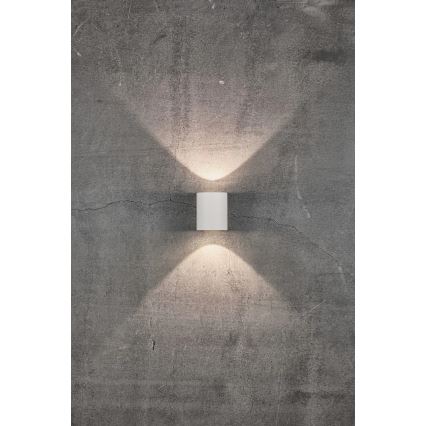Nordlux - LED utomhusvägglampa CANTO, 2x LED, 6 W, 230 V, IP44, vit
