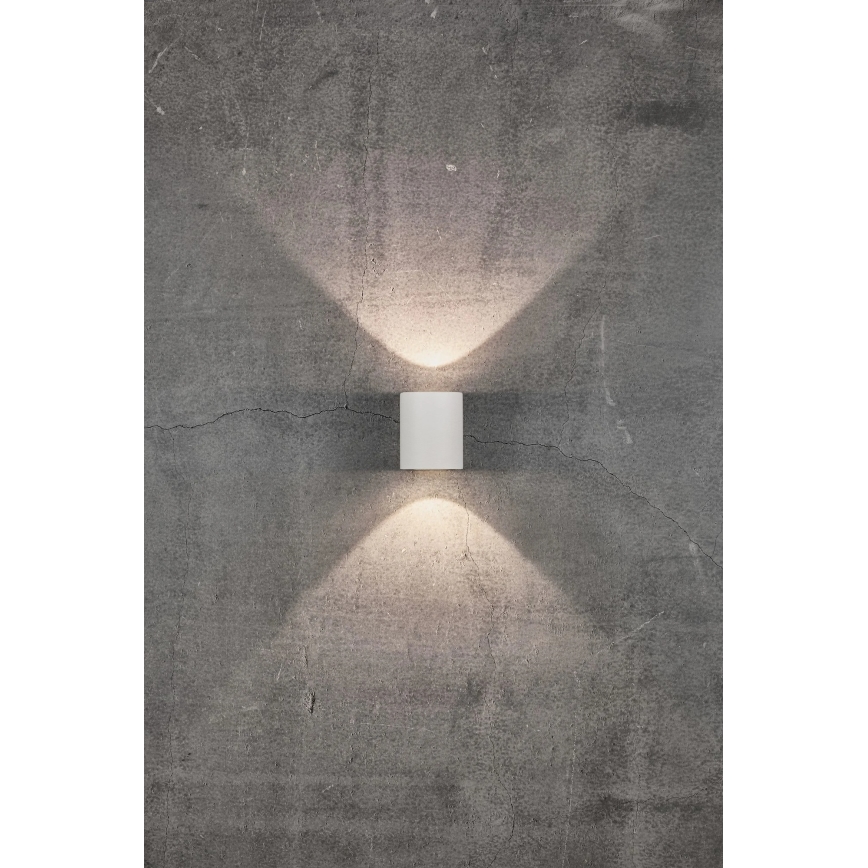 Nordlux - LED utomhusvägglampa CANTO, 2x LED, 6 W, 230 V, IP44, vit