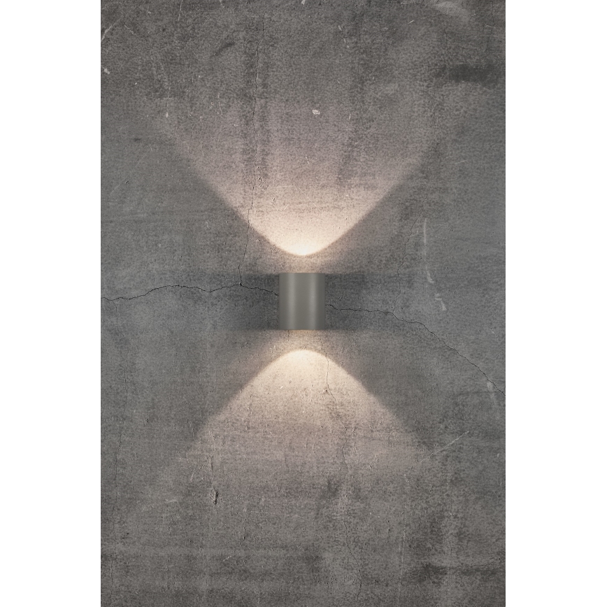 Nordlux - LED utomhusvägglampa CANTO 2xLED/5,5W/230V IP44 grå