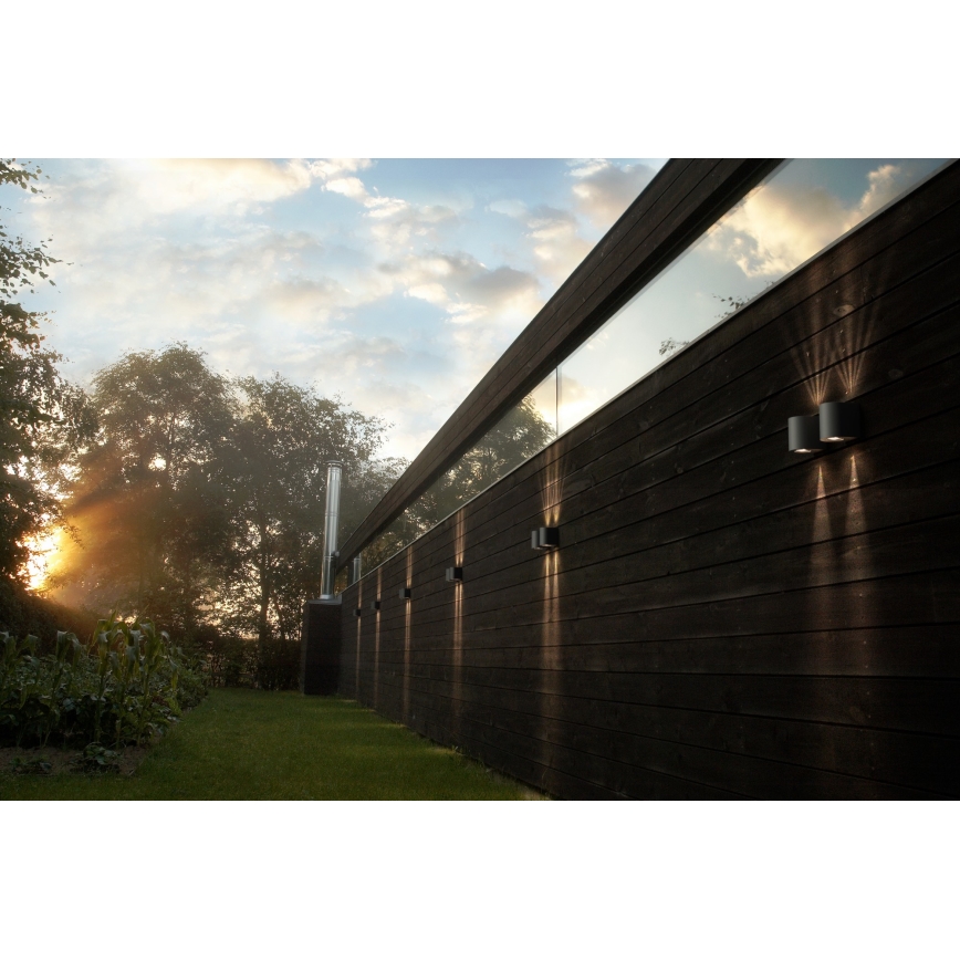 Nordlux - LED utomhusvägglampa CANTO 2xLED/5,5W/230V IP44 grå