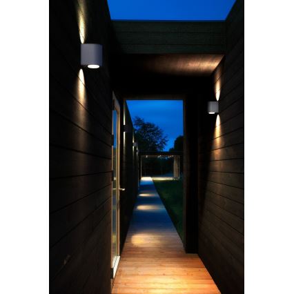Nordlux - LED utomhusvägglampa CANTO 2xLED/5,5W/230V IP44 grå