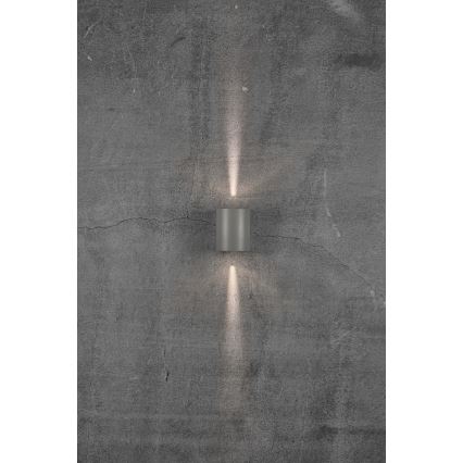Nordlux - LED utomhusvägglampa CANTO 2xLED/5,5W/230V IP44 grå
