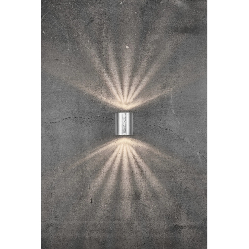 Nordlux - LED utomhusvägglampa CANTO 2xLED/6W/230V IP44 silver