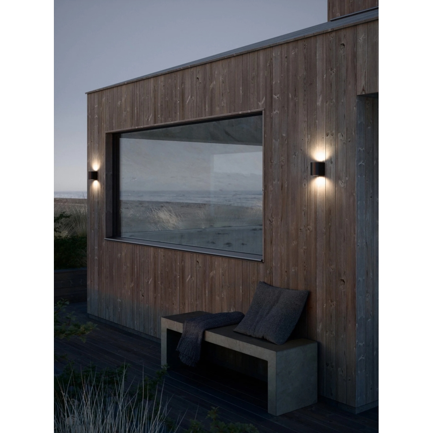 Nordlux - LED utomhusvägglampa CANTO 2xLED/6W/230V IP44 svart