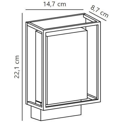 Nordlux - LED vägglampa för utomhusbruk NESTOR LED/8W/230V IP44