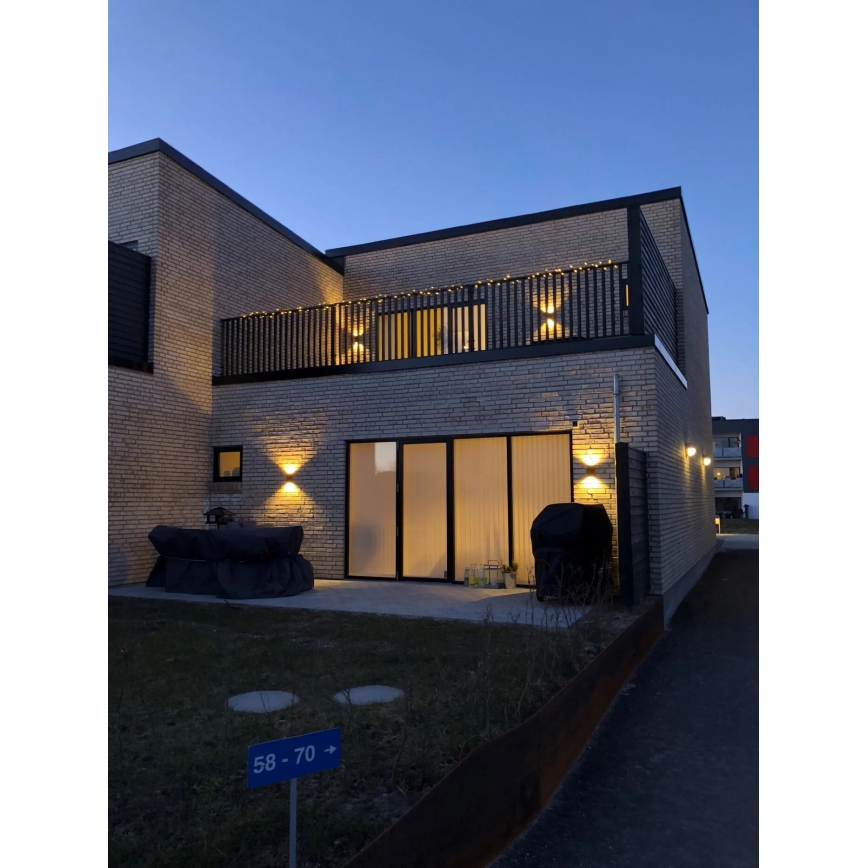 Nordlux - LED vägglampa för utomhusbruk ROLD LED/10,5W/230V 3000K IP54 svart