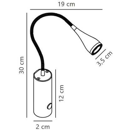 Nordlux - LED väggspotlight MENTO LED/3W/230V vit