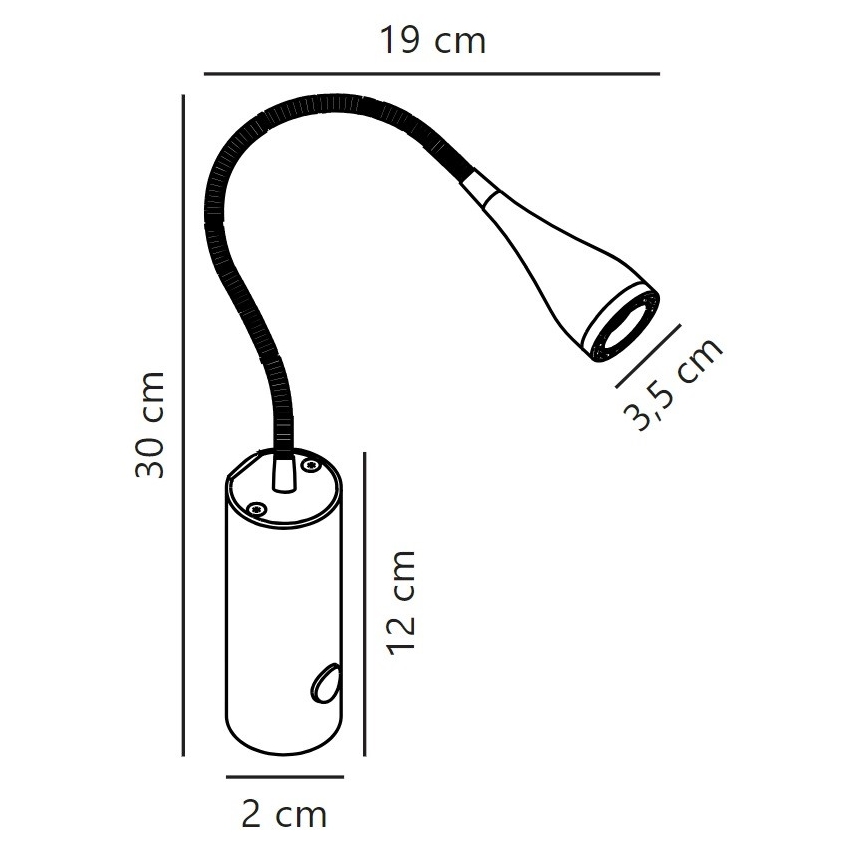 Nordlux - LED väggspotlight MENTO LED/3W/230V vit