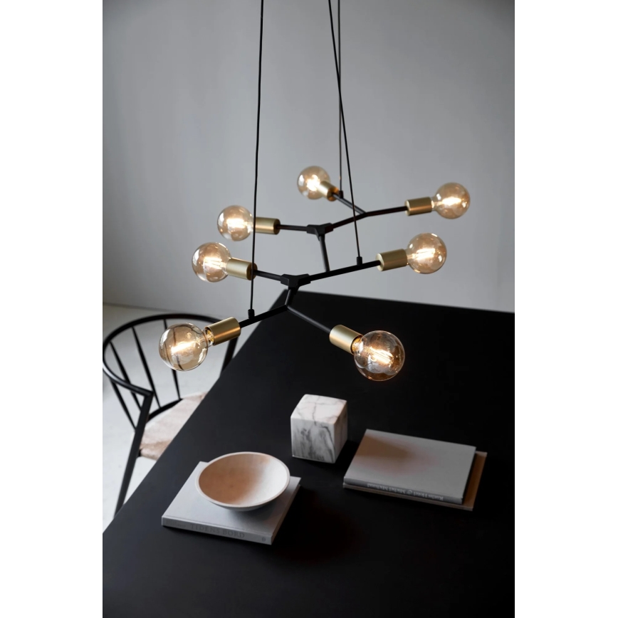 Nordlux - Ljuskrona JOSEFINE på kabel, 7xE27/60W/230V