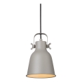 Nordlux - Ljuskrona med textilsladd ADRIAN 1xE27/25W/230V diameter 16 cm grå