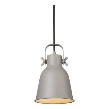 Nordlux - Ljuskrona med textilsladd ADRIAN 1xE27/25W/230V diameter 16 cm grå