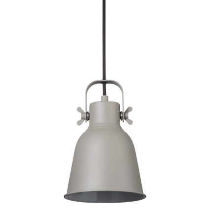 Nordlux - Ljuskrona med textilsladd ADRIAN 1xE27/25W/230V diameter 16 cm grå