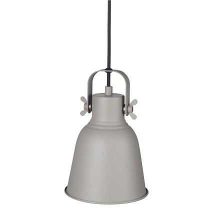Nordlux - Ljuskrona med textilsladd ADRIAN 1xE27/25W/230V diameter 16 cm grå