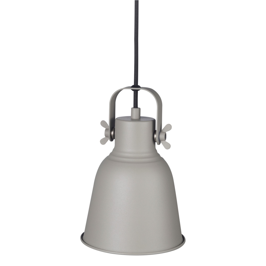 Nordlux - Ljuskrona med textilsladd ADRIAN 1xE27/25W/230V diameter 16 cm grå