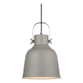 Nordlux - Ljuskrona med textilsladd ADRIAN 1xE27/25W/230V diameter 25 cm grå