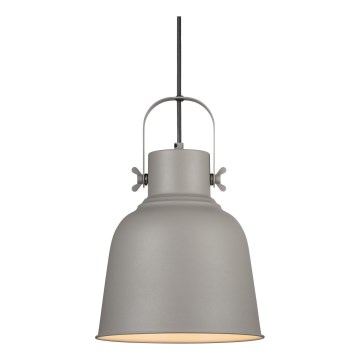 Nordlux - Ljuskrona med textilsladd ADRIAN 1xE27/25W/230V diameter 25 cm grå