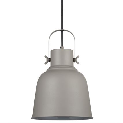 Nordlux - Ljuskrona med textilsladd ADRIAN 1xE27/25W/230V diameter 25 cm grå