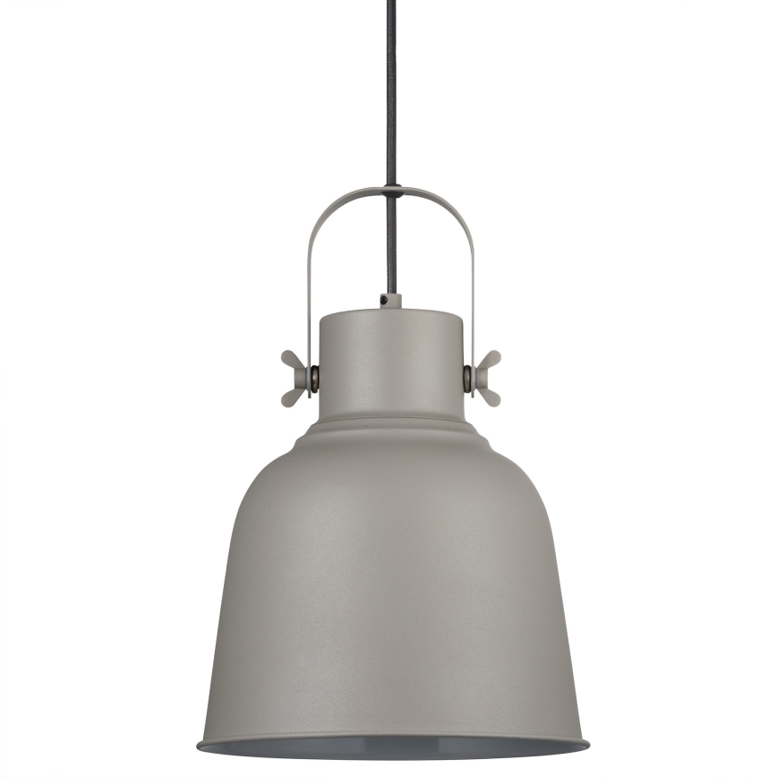 Nordlux - Ljuskrona med textilsladd ADRIAN 1xE27/25W/230V diameter 25 cm grå