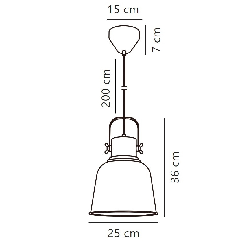 Nordlux - Ljuskrona med textilsladd ADRIAN 1xE27/25W/230V diameter 25 cm grå